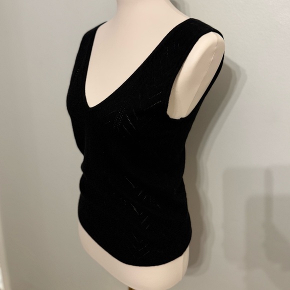 💎Naked Cashmere ALEXIA POINTELLE V-NECK TANK! NEW WITHOUT TAGS! STUNNING! SOFT!! - Picture 7 of 13